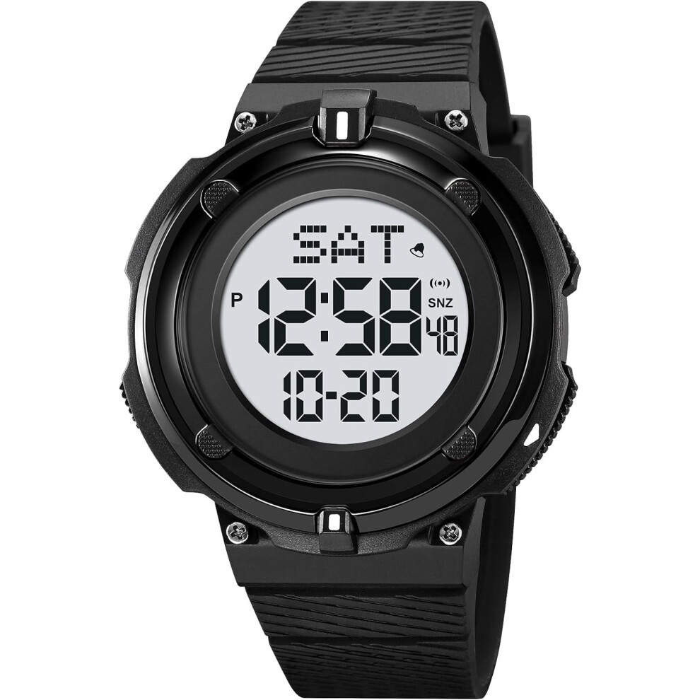 Photos - Wrist Watch VEANXIN LED Digital Men's Watch Outdoor Sport Multifunction Wristwatch Alarm Date Watch for Male 50M Waterproof TPU Strap