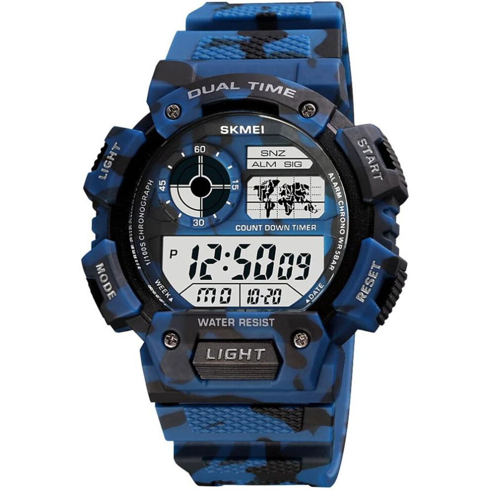 VEANXIN Mens 50M Waterproof Watches Multifunction Dual Time 12H/24H Count Down Chrono Alarm Stopwatch Calendar Student Wristwatches-image-OPC-PDXF77M-NEW