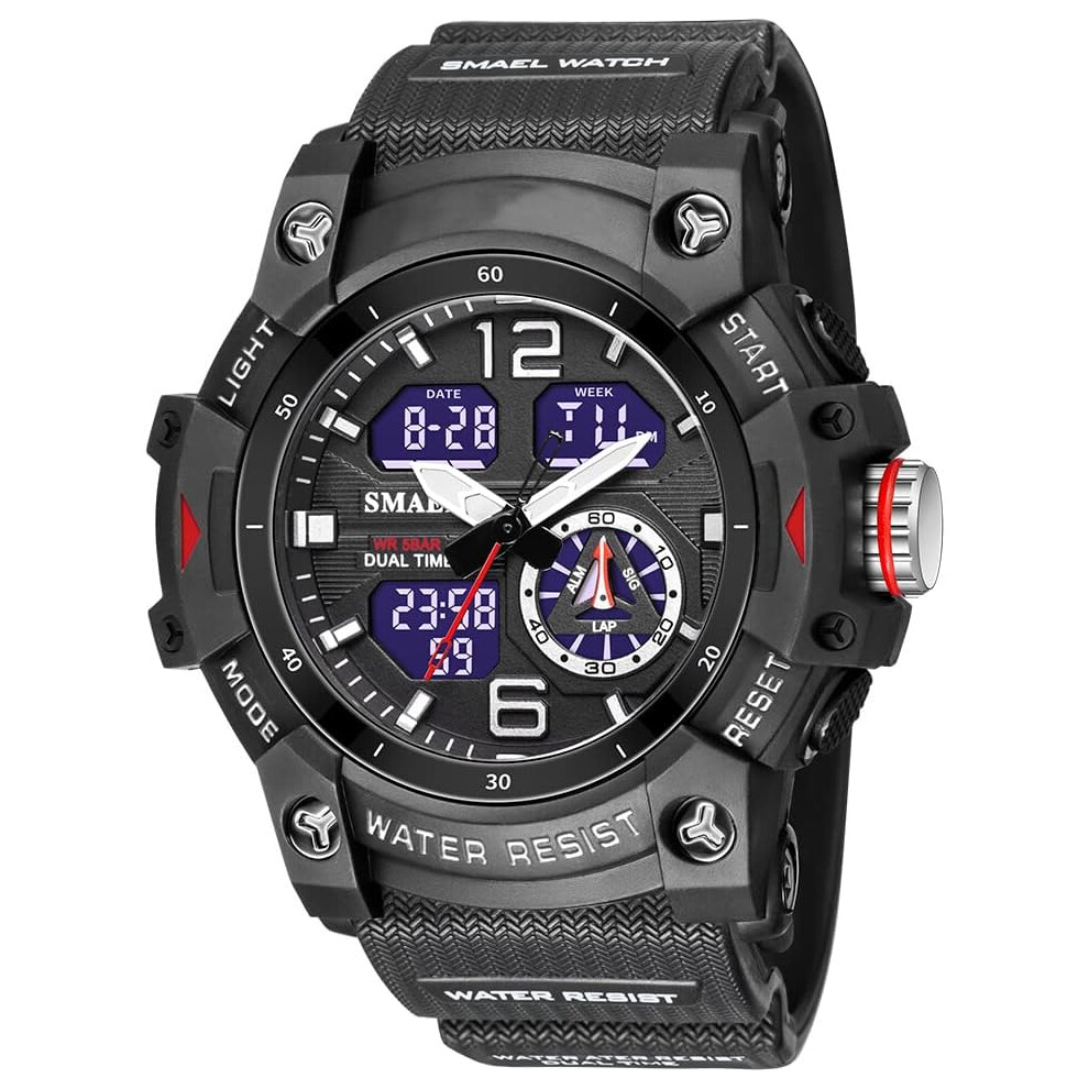 VEANXIN Men Large Dial Digital Sport Watch Watch LED Backlight Waterproof Electronic Watch for Men-image-OPC-PDXF7KG-NEW