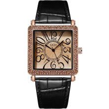 VEANXIN Retro Women's Vintage Watches Big Face Square Diamond Ladies Quartz Watches Leather Strap Classic Wrist Watches for Women Ladies