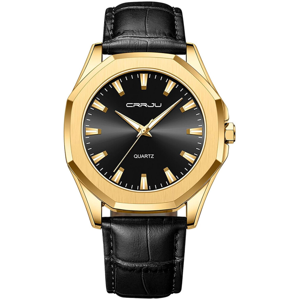 VEANXIN Watch Leather Strap Casual Men's Wrist Watch Octagon Dial Luminous Business Quartz Watches for Men Waterproof Analog Display-image-OPC-PDXF8B6-NEW