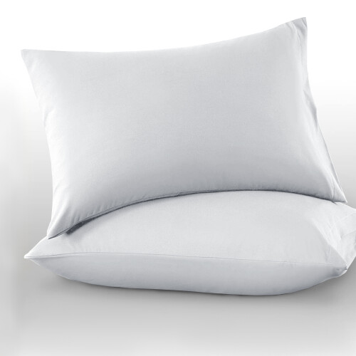 Imperial Rooms (Silver, Plain Pillowcase 2-Pack) Plain Duvet Cover Single Double King Bed Set Quilt