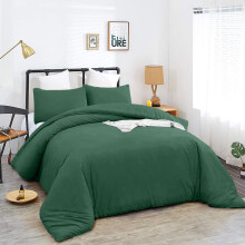 (Emerald, Double) Plain Duvet Cover Single Double King Bed Set Quilt