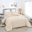 Imperial Rooms (Beige, Double) Plain Duvet Cover Single Double King Bed Set Quilt 1