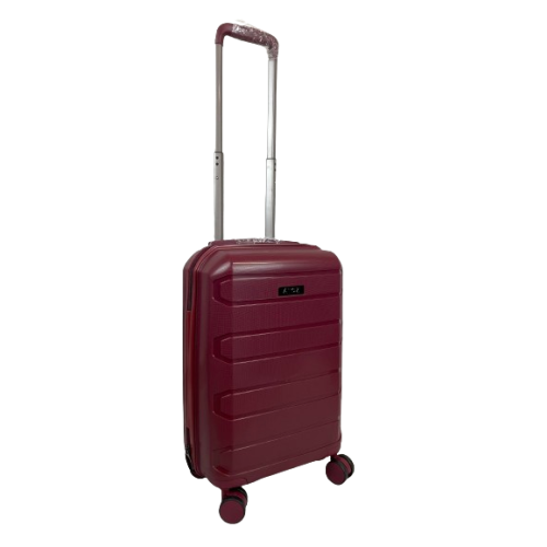 (Burgandy, Small 20") Hampton&Stewart PP 8 Wheel Hard Shell Suitcase