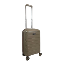 (Coffee, Small 20") Hampton&Stewart PP 8 Wheel Hard Shell Suitcase