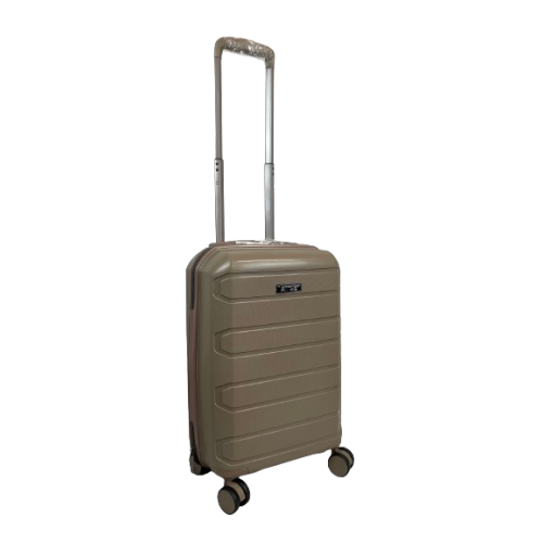 (Coffee, Small 20") Hampton&Stewart PP 8 Wheel Hard Shell Suitcase