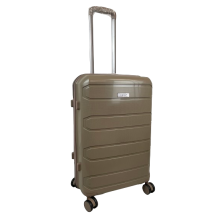 (Coffee, Medium 24") Hampton&Stewart PP 8 Wheel Hard Shell Suitcase