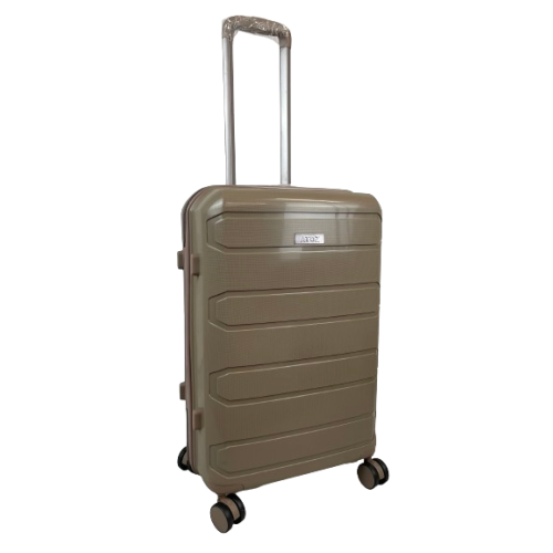 (Coffee, Medium 24") Hampton&Stewart PP 8 Wheel Hard Shell Suitcase