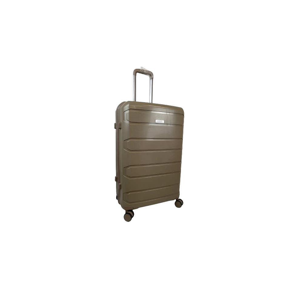 (Coffee, Large 28") Hampton&Stewart PP 8 Wheel Hard Shell Suitcase