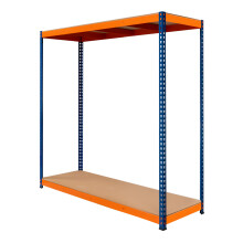 Scaffalatura a 2 Rpiani Resistente 300kg Magazzino Officina di stoccaggio - S-Rax