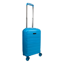 (Sky Blue, Small 20") Hampton&Stewart PP 8 Wheel Hard Shell Suitcase
