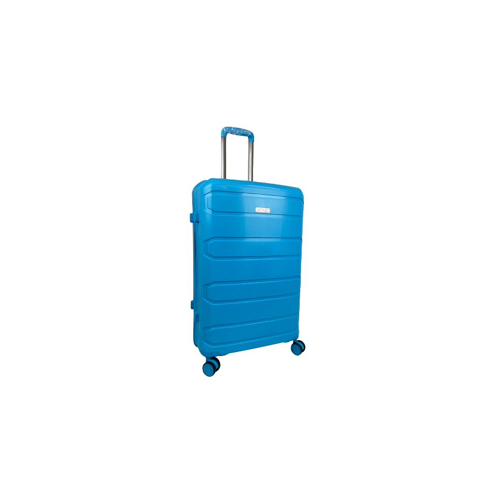 (Sky Blue, Large 28") Hampton&Stewart PP 8 Wheel Hard Shell Suitcase