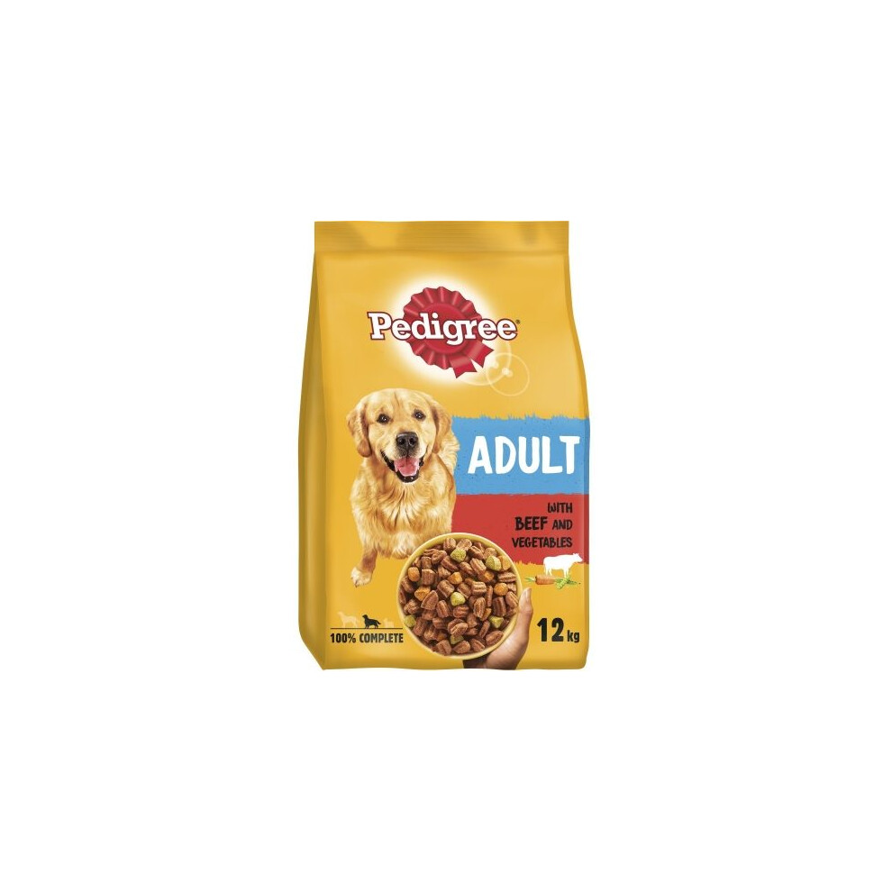 Pedigree Dog Complete Dry With Beef And Vegetable 12Kg