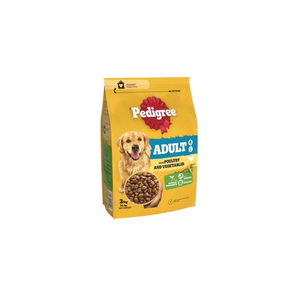 Pedigree Dog Complete Dry With Poultry And Vegetables 3Kg