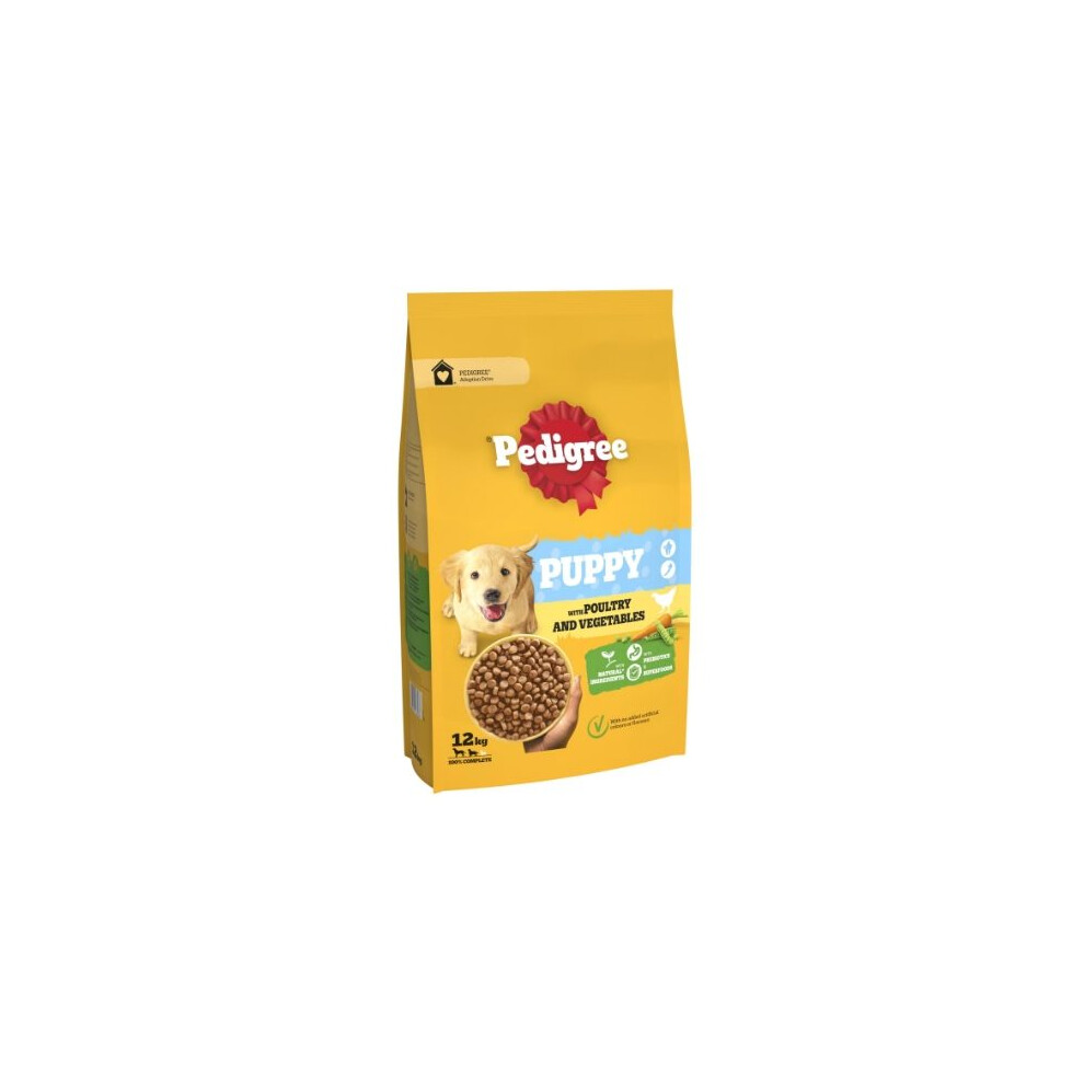 Pedigree Puppy Medium Dog Complete Dry Poultry And Rice 12Kg