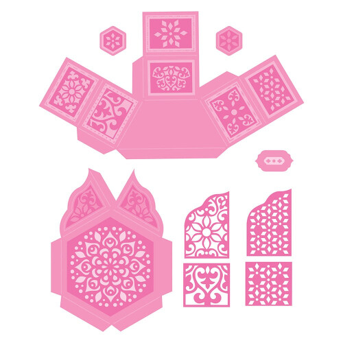 Secret Affection Hexagon Box Die Set - 4764E 2
