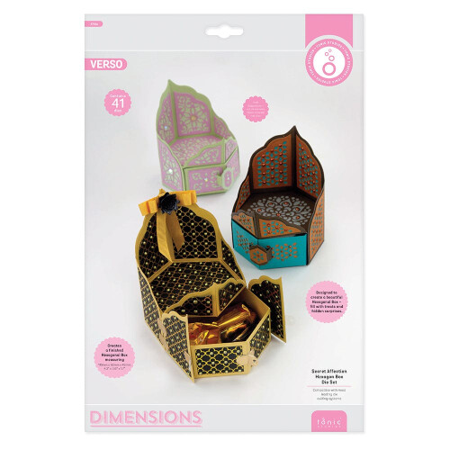 Secret Affection Hexagon Box Die Set - 4764E