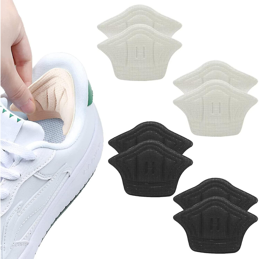 (6mm) 4 Pairs For Too Large Shoes, Self -adhesive Heels, Heel Protection Against Bulbs (9mm)