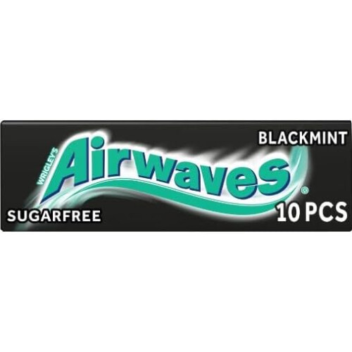 Wrigley's Airwaves Sugarfree Gum - Black Mint (10 per Pack x 20)
