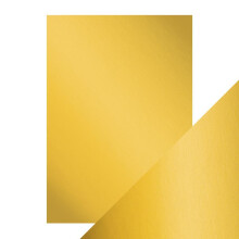 Craft Perfect - Mirror Card - Satin Effect - Gold Pearl - A4 - 250gsm - 5 Sheets - 9466E