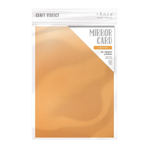 Craft Perfect - Mirror Card - Satin Effect - Copper Mine - A4 (5/PK) - 9475e 2