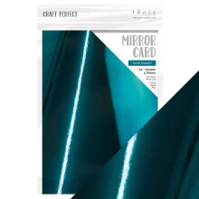 Craft Perfect - Mirror Card - High Gloss - Turkish Turquoise - A4 (5/PK) - 8701E