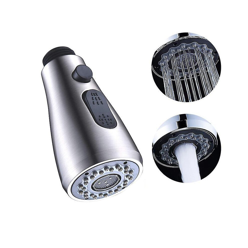(Gray) Shower Pull Down Sink Sprinkler Kitchen Faucet Replacement Head 2 Function Faucet Head