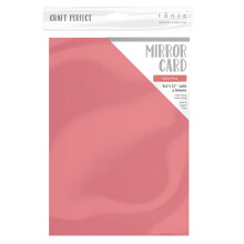 Craft Perfect - Mirror Card High Gloss - Italian Rose - A4 - 5 Pack - 8704E