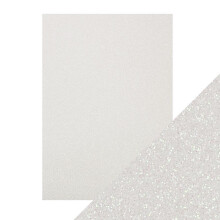 Craft Perfect – Glitter Card - Sugar Crystal - A4 (5/PK)  - 9948E