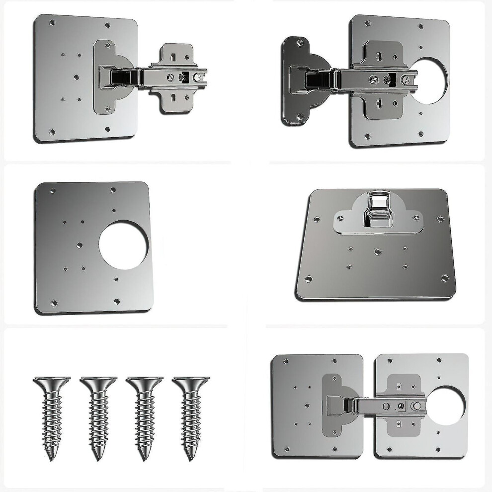 (1 piece) Hinge Repair Plate For Cabinet Furniture Drawer Window Stainless Steel Plate Repair Accessory