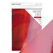 Craft Perfect - Iridescent Mirror Card - Fire Stone Red - A4 (5/PK) - 9770E