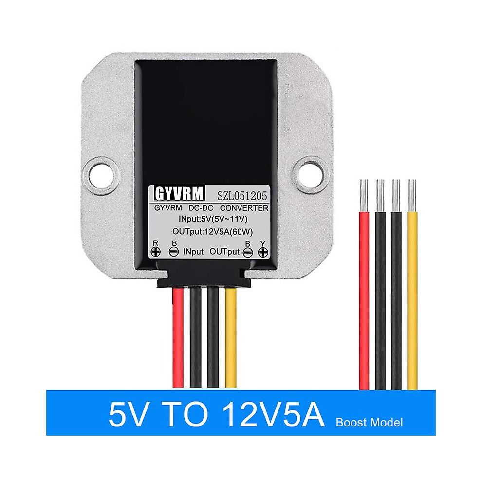 (5V To 12V 5A) 5V To 12V Step-Up Dc Dc Converter 5-11V To 12V Boost Model 6V To 12V 1A 2A 3A 4A 5A 60W Boost Converter 5V To 12V 6262875469243