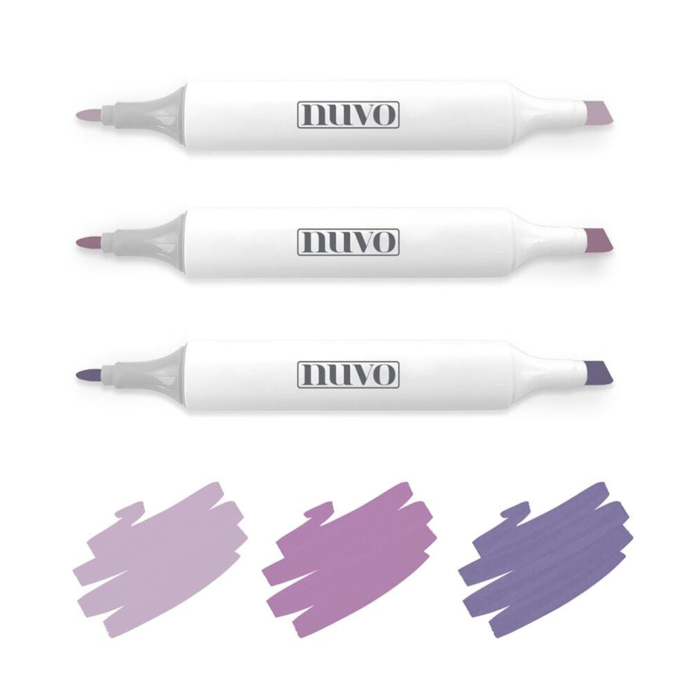 Nuvo - Marker Pen Collection - Hazy Mauves - 3 Pack - 331N
