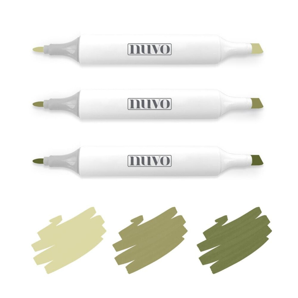 Nuvo - Marker Pen Collection - Organic Greens - 3 Pack - 332N