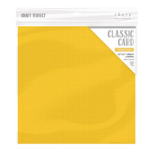 Craft Perfect - Classic Card - Marigold Yellow - Weave Textured - 12" x 12" (5/Pk) - 9149e