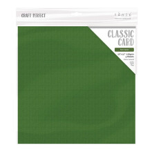 Craft Perfect - Classic Card - Fern Green - Weave Textured - 12" x 12" (5/Pk) - 9158e