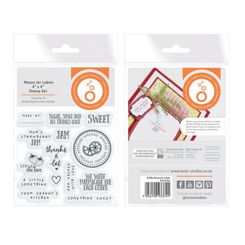 Tonic Studios - Stamps - Mason Jar Labels Stamp Set - 3379E 2