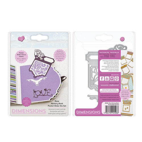 Tonic Studios - Dimensions - Rose Memory Book Pocket Slider Die Set - 2508E 2