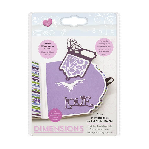 Tonic Studios - Dimensions - Rose Memory Book Pocket Slider Die Set - 2508E 1