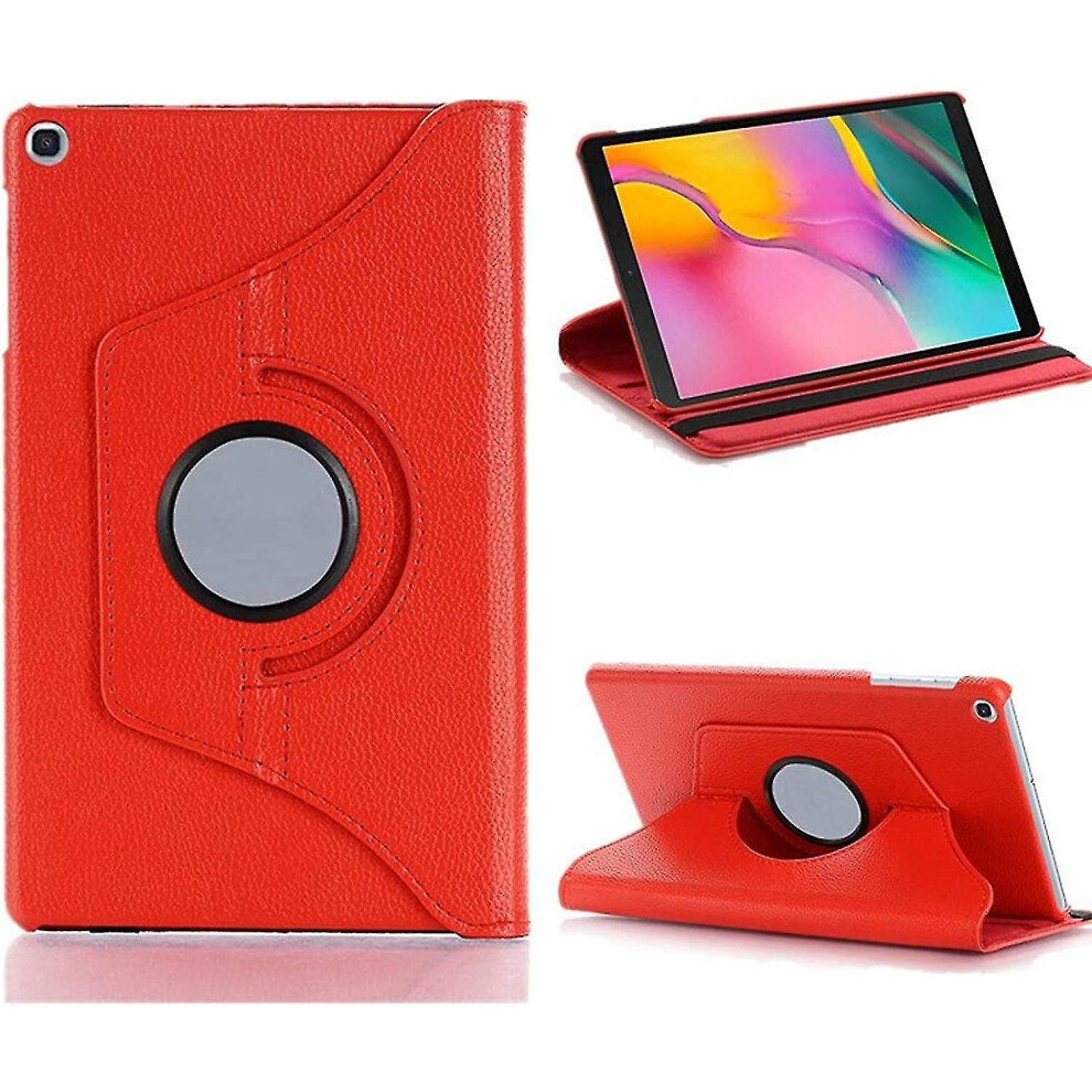 (Red) Case Compatible Galaxy Tab A 10.1 2019(T510/T515),360 Rotation Protective Cover-J Red 6262875471949