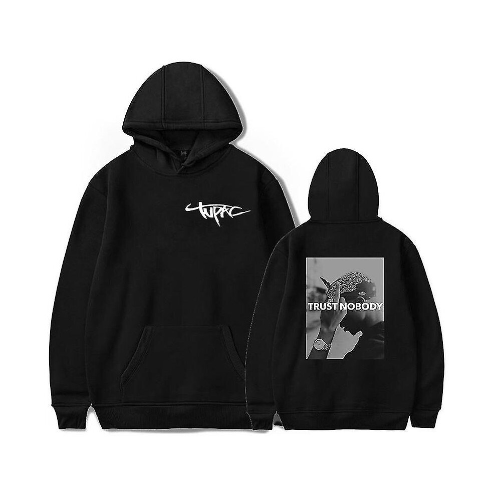 (Style 2, L) Rapper 2-2pacs Tupac Shakurs Trust Nobody Hoodies Fashion Personality Hooded Pullover Teen Casual Long Sleeve Sweatshirts