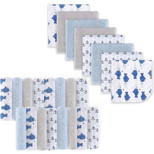 (Whale) Baby Washcloths 24 Pack Newborns Reusable Wet Wipe 2323cm Soft And Absorbent
