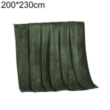 (200x230cm, Green) Winter Soft Striped Warm Bed Throw Blanket Bedspread Sofa Bedroom Decoration_a_hf