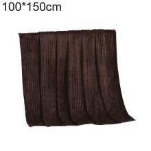 (150x100cm, Coffee) Winter Soft Striped Warm Bed Throw Blanket Bedspread Sofa Bedroom Decoration_a_hf