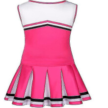 (pink, 120cm) Kid Girls Cheerleading Uniform Costume Halter Crop Top Cheer Leader Costume _oa