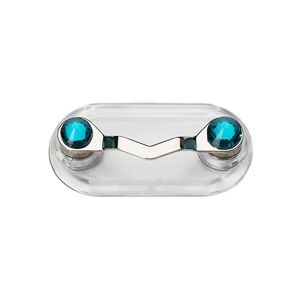 (Green) Magnetic Eyeglass Holder Keep Glasses Safe Magnetic Eyeglass Holders Id Badge Earphone