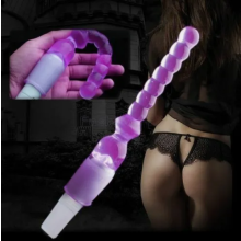 Vibrating Anal Beads & Bendable Silicone Dildo - Waterproof, Safe Silicone, Pleasure Toy for Couples