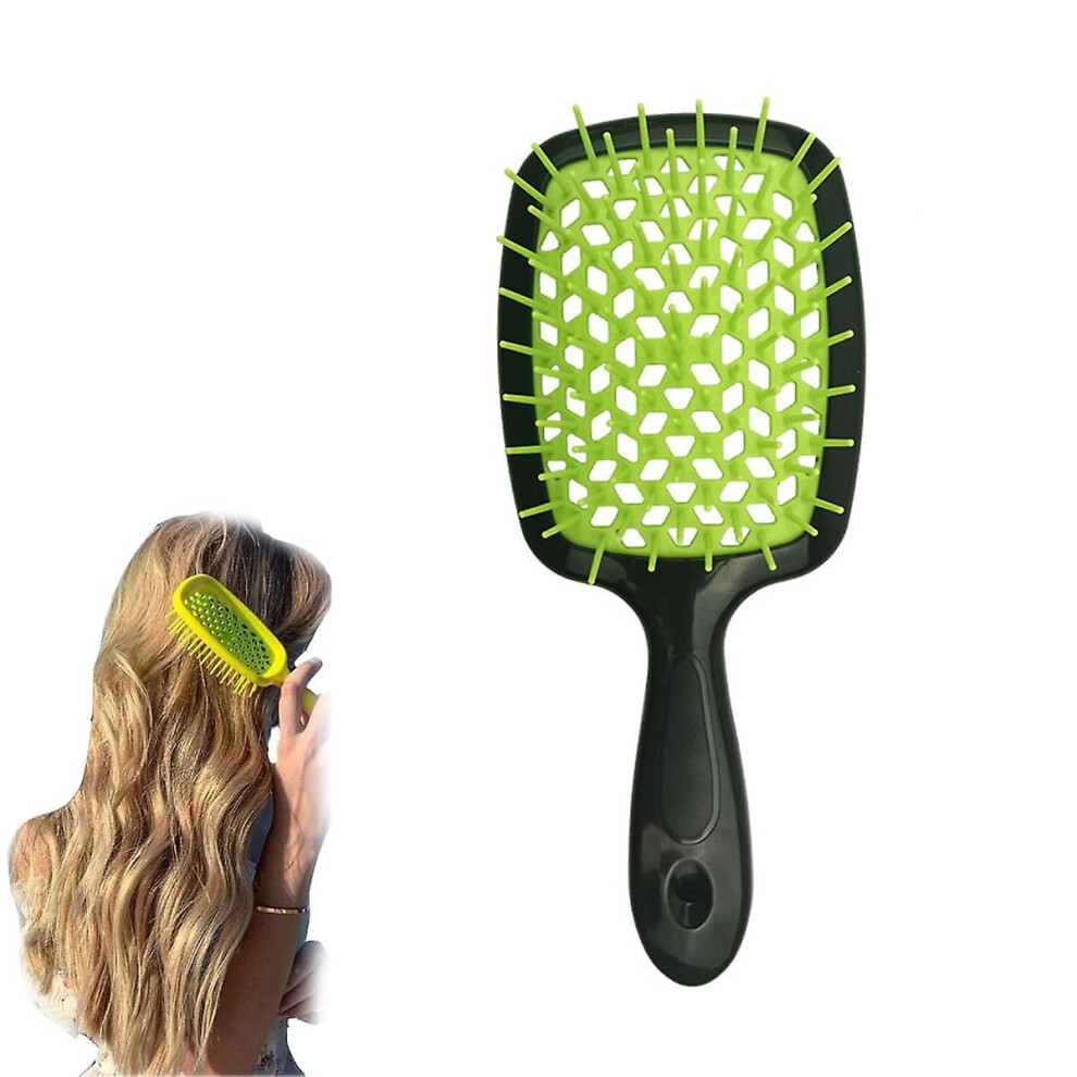 (Green) Detangling Hair Brush, 2023 New Detangling Hair Brush For Curly Hair Wet