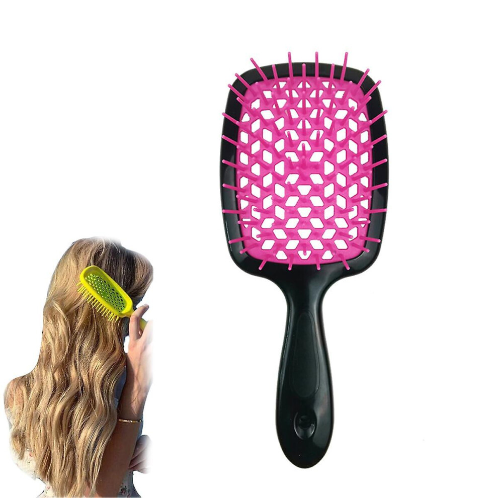 (Rose Red) Detangling Hair Brush, 2023 New Detangling Hair Brush For Curly Hair Wet